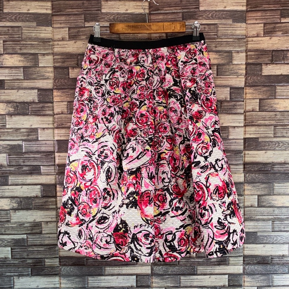 Pre Owned Phoebe Floral Pink Skirt Size 4